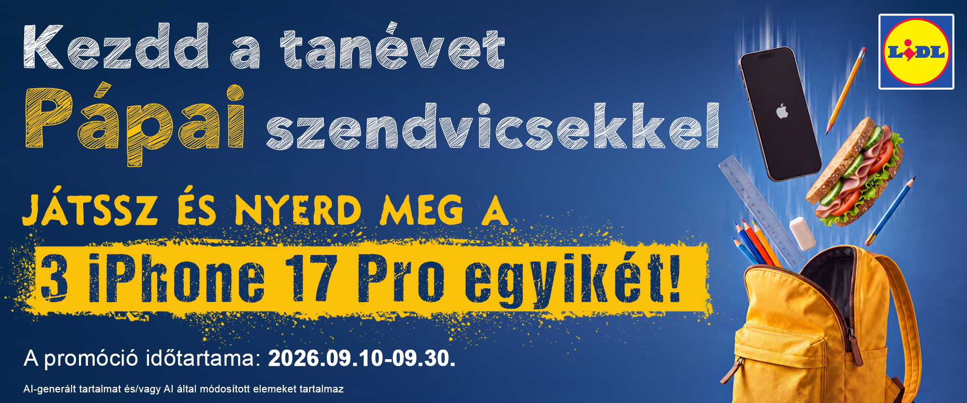Pápai Hús Back to School nyereményjáték